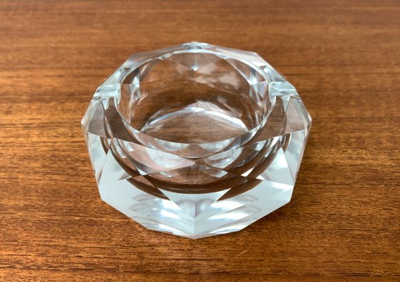 Vintage Crystal Glass Ashtray, 1970s-UAH-1315267