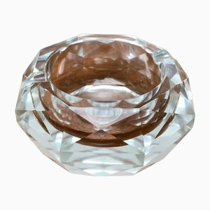 Vintage Crystal Glass Ashtray, 1970s-UAH-1315267