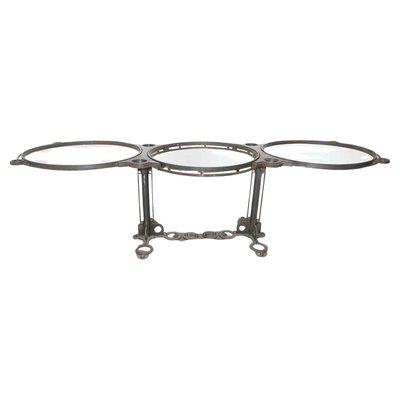 Vintage Crystal & Iron Dining Table Alchemica by Roberto Fallani, Italy, 1990s-ZCI-2018702