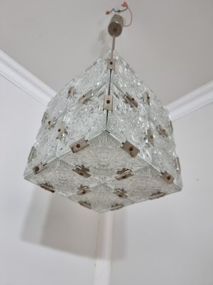 Vintage Cube Chandelier from Kamenicky Senov-QJA-1284351