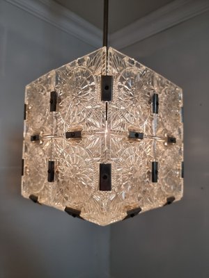 Vintage Cube Chandelier from Kamenicky Senov-QJA-1284351