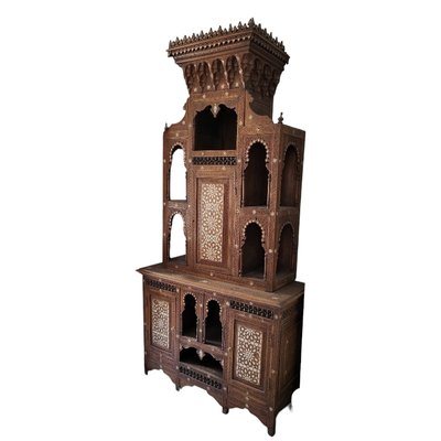 Vintage Cupboard with Arabic Inspiration with Inlayd-TCS-1749975