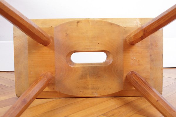 Vintage Czech Rustic Stool, 1940s-IND-840873