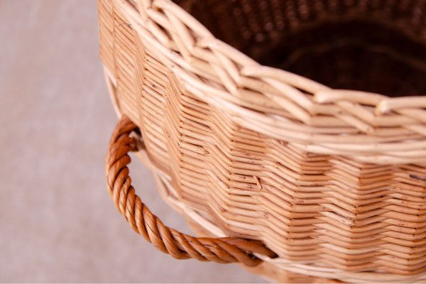 Vintage Czechoslovakiam Wicker Laundry Basket, 1970s-HXT-1770471