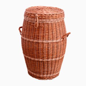 Vintage Czechoslovakiam Wicker Laundry Basket, 1970s-HXT-1770471