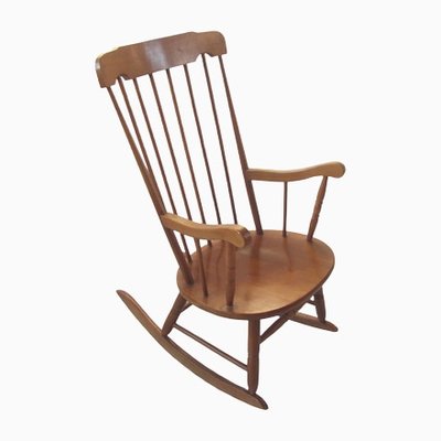 Vintage Czechoslovakian Rocking Chair in Wood, 1960s-ZWG-1283415