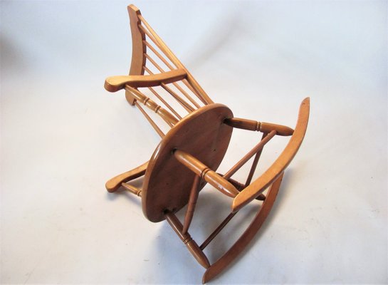 Vintage Czechoslovakian Rocking Chair in Wood, 1960s-ZWG-1283415