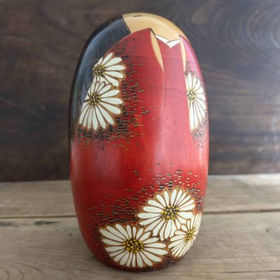 Vintage Daisy Kimono Kokeshi Doll by Usaburo, Japan, 1970s-DWL-1799204