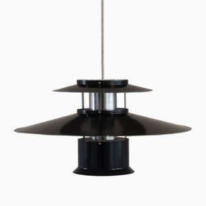 Vintage Danish Black Shell Pendant Lamp-YS-2035578