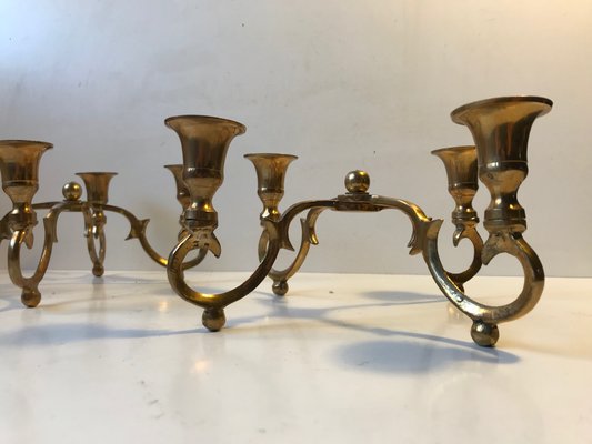 Vintage Danish Candleholders in Brass, Set of 2-LCR-807623