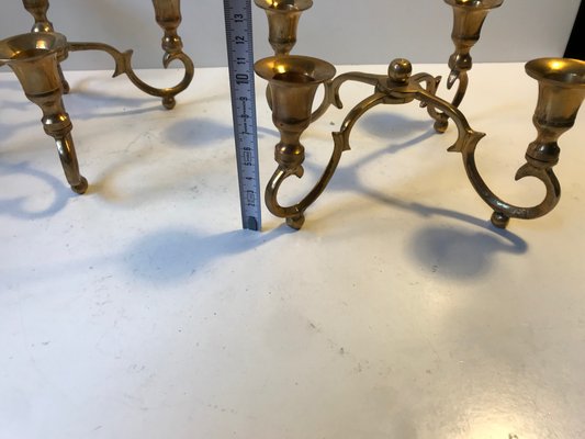 Vintage Danish Candleholders in Brass, Set of 2-LCR-807623