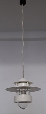 Vintage Danish Ceiling Lamp in White Lacquered Metal by Louis Poulsen, 1970s-HOI-1193392