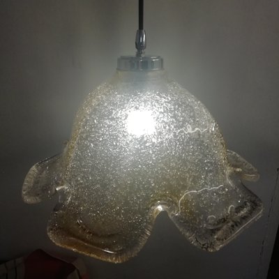 Vintage Danish Ceiling Lamp with Murano Glass Lampshade from OMI, 1980s-RGF-772229