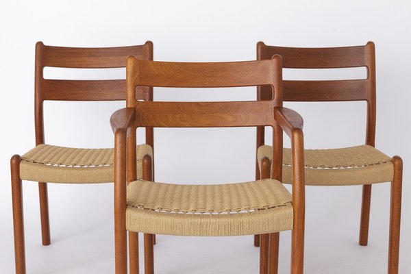 Vintage Danish Chairs in Teak from Emc Mobler, Set of 3-DOM-1818715