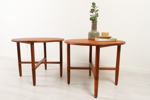 Vintage Danish Cherry Side Tables by Haslev Møbelsnedkeri, 1990s, Set of 2-WIX-1385523