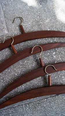 Vintage Danish Coat Hangers in Teak, 1960s, Set of 4-UMB-1374965