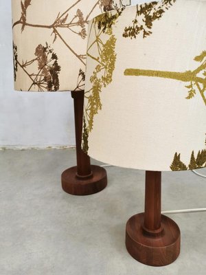 Vintage Danish Design Teak Table Lamp, Set of 2-BW-1128717