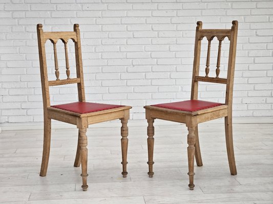 Vintage Danish Dinning Chairs in Oak, 1950s, Set of 2-TMW-1768556