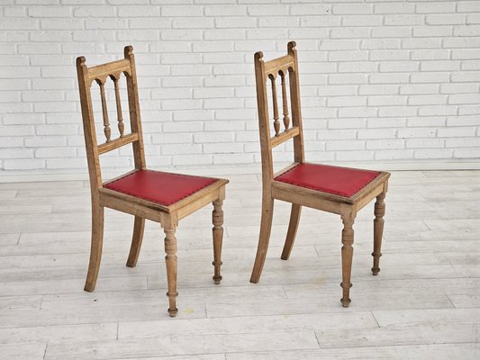 Vintage Danish Dinning Chairs in Oak, 1950s, Set of 2-TMW-1768556