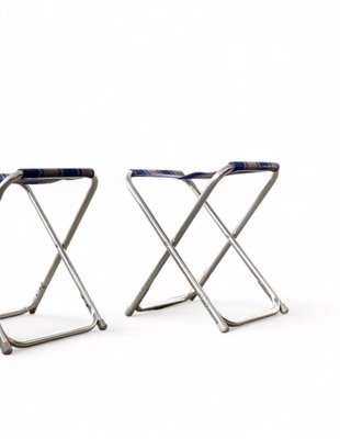 Vintage Danish Folding Stools, 1970s, Set of 2-DZY-1791471