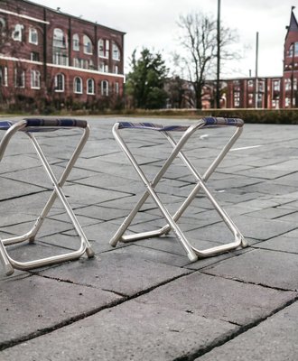 Vintage Danish Folding Stools, 1970s, Set of 2-DZY-1791471