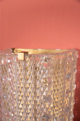 Vintage Danish Glass and Brass Wall Light from Lyfa, 1960s-HGA-833575