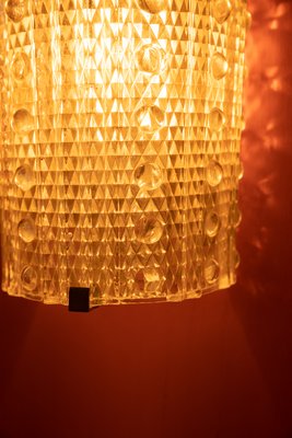 Vintage Danish Glass and Brass Wall Light from Lyfa, 1960s-HGA-833575