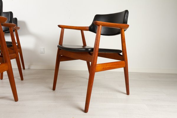 Vintage Danish GM11 Armchairs in Teak by Svend Aage Eriksen, 1960s, Set of 4-WIX-1210375