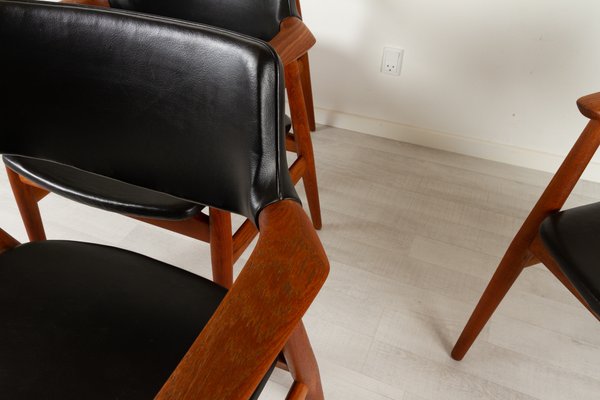 Vintage Danish GM11 Armchairs in Teak by Svend Aage Eriksen, 1960s, Set of 4-WIX-1210375