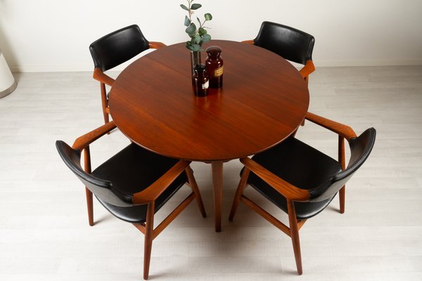 Vintage Danish GM11 Armchairs in Teak by Svend Aage Eriksen, 1960s, Set of 4-WIX-1210375