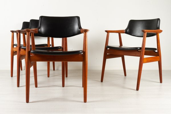 Vintage Danish GM11 Armchairs in Teak by Svend Aage Eriksen, 1960s, Set of 4-WIX-1210375