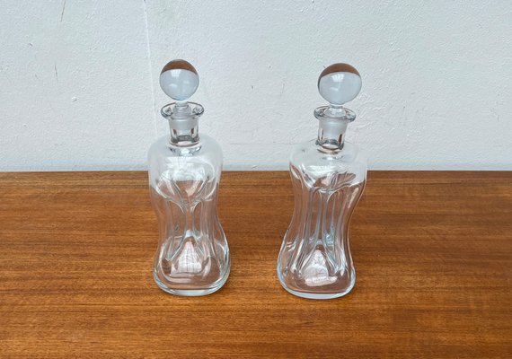 Vintage Danish Kluk Kluk Bottles in Glass from Holmegaard, 1970s, Set of 2-UAH-1705853