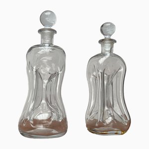 Vintage Danish Kluk Kluk Bottles in Glass from Holmegaard, 1970s, Set of 2-UAH-1768615