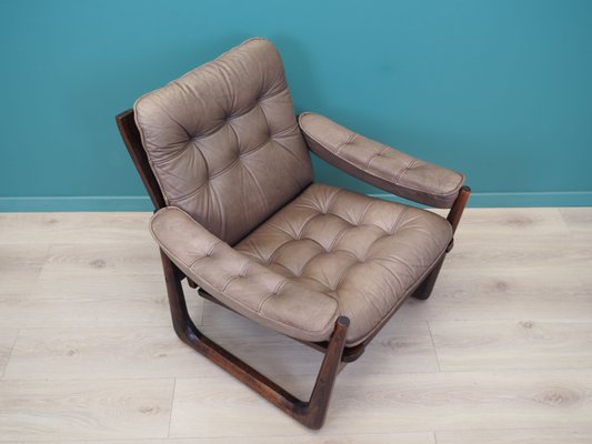 Vintage Danish Leather Chair from Genega Møbler, 1960s-VND-2019905