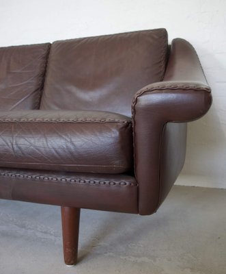 Vintage Danish Leather Sofa by Aage Christiansen, 1970-UAY-1812029