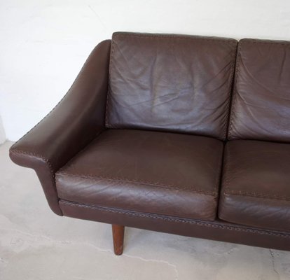 Vintage Danish Leather Sofa by Aage Christiansen, 1970-UAY-1812029