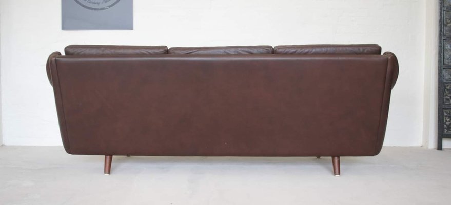 Vintage Danish Leather Sofa by Aage Christiansen, 1970-UAY-1812029