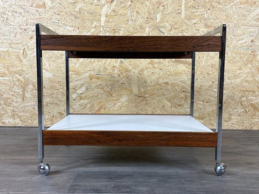 Vintage Danish Serving Cart in Teak and Chrome, 1970s-EJL-1723259