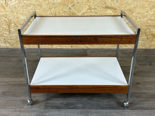 Vintage Danish Serving Cart in Teak and Chrome, 1970s-EJL-1723259