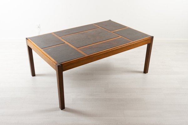 Vintage Danish Slate Coffee Table by Svend Langkilde, 1970s-WIX-1320340