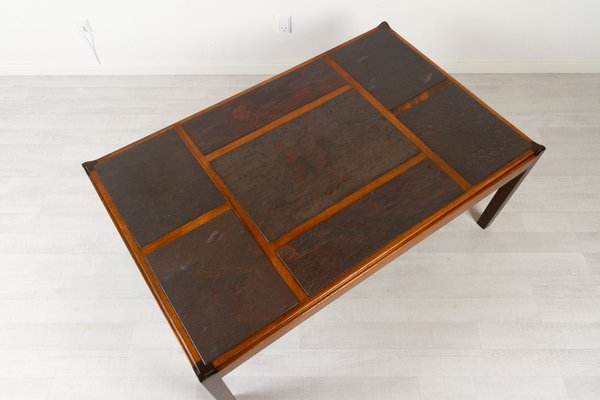 Vintage Danish Slate Coffee Table by Svend Langkilde, 1970s-WIX-1320340