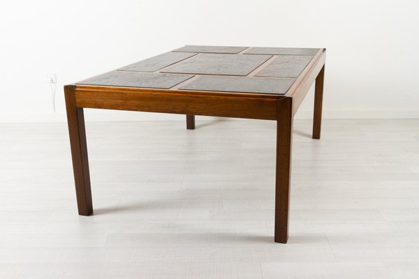 Vintage Danish Slate Coffee Table by Svend Langkilde, 1970s-WIX-1320340