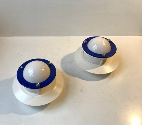 Vintage Danish Space Age Wall Lights from Design-Light, 1980s, Set of 2-LCR-911629