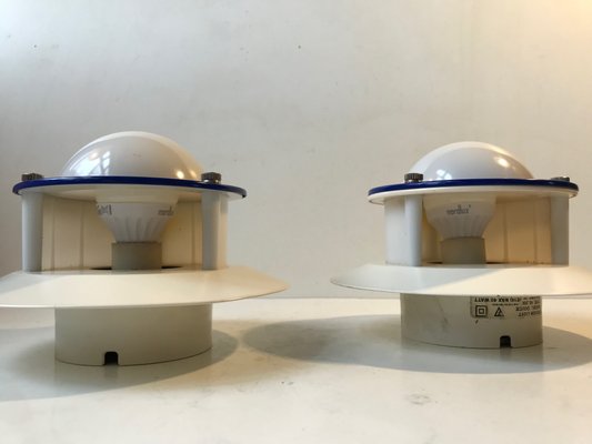 Vintage Danish Space Age Wall Lights from Design-Light, 1980s, Set of 2-LCR-911629