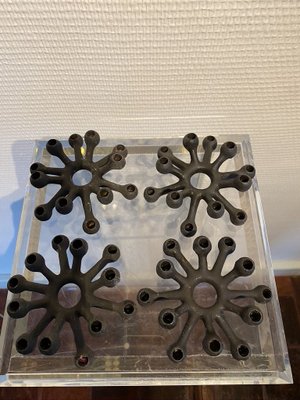 Vintage Danish Spider Candleholders by Jens Quistgaard, Set of 4-HFR-830438