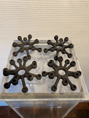 Vintage Danish Spider Candleholders by Jens Quistgaard, Set of 4-HFR-830438