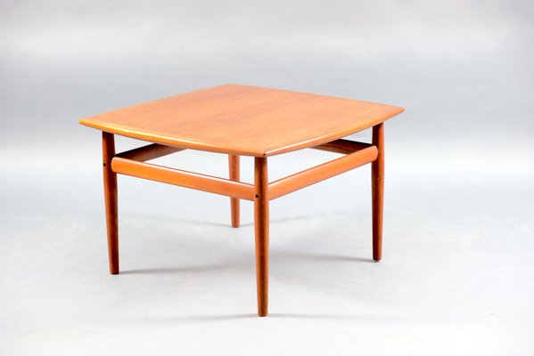 Vintage Danish Square Teak Coffee Table, 1960s-CIP-782956