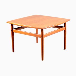 Vintage Danish Square Teak Coffee Table, 1960s-CIP-782956