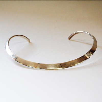 Vintage Danish Sterling Silver Neck Ring by N.E. From, 1960s-HEU-714931