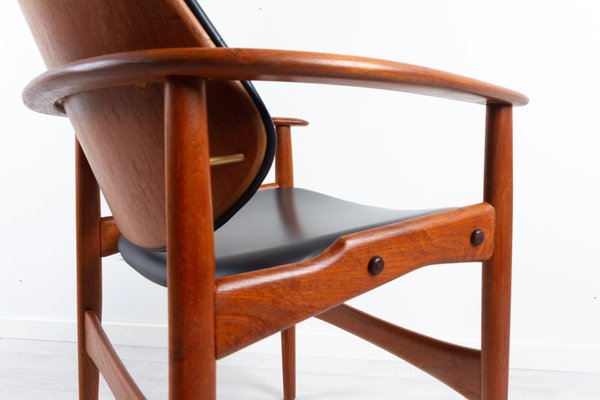 Vintage Danish Teak Armchair by Arne Hovmand-Olsen, 1960s-WIX-1109333